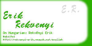erik rekvenyi business card